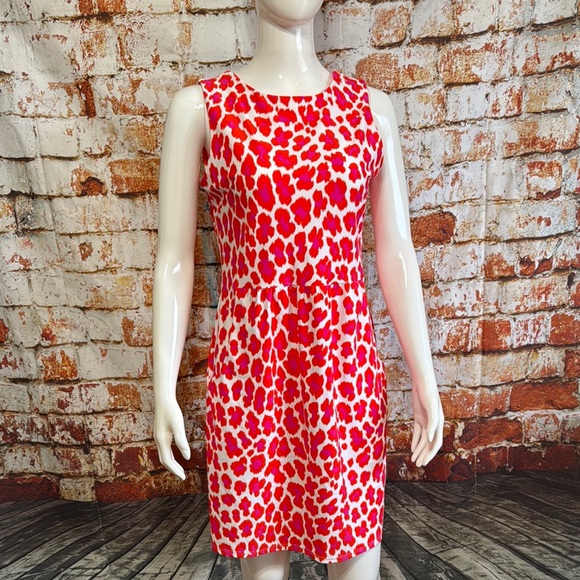 Jude Connally Dresses & Skirts - Jude Connally Vibrant Red and Pink Leopard Print Dress